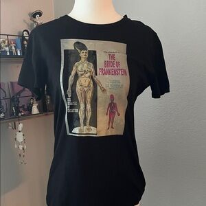 Bride of Frankenstein Black Graphic Tee